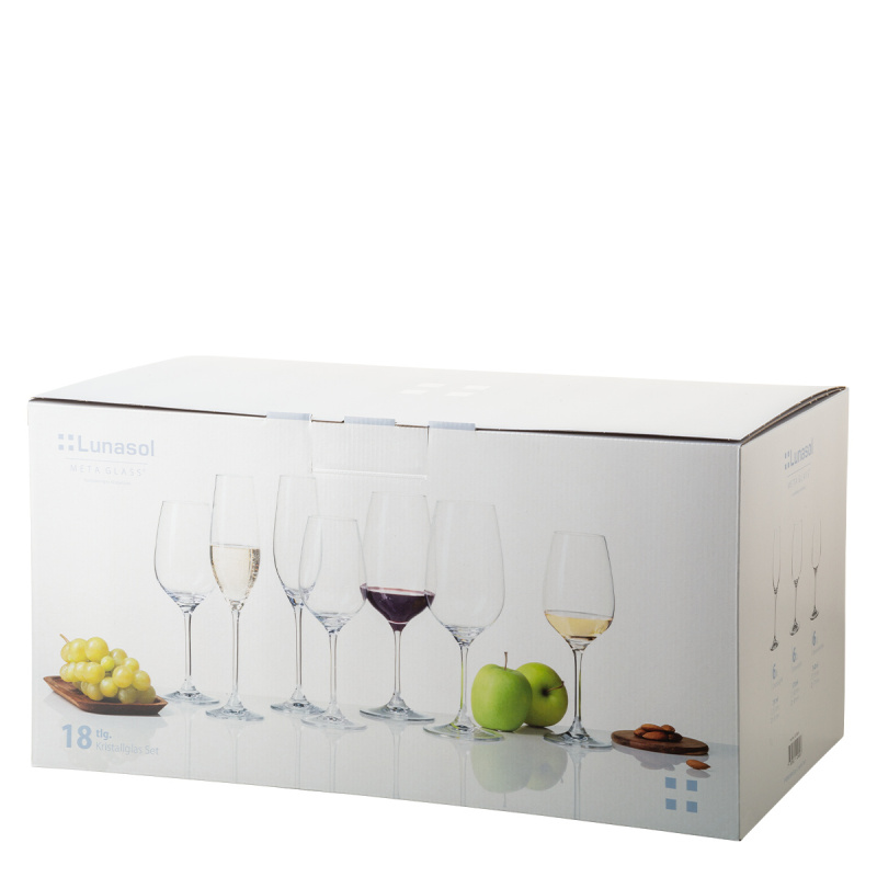 Set de démarrage de verres pour la maison 18 pcs – Premium Glas Crystal