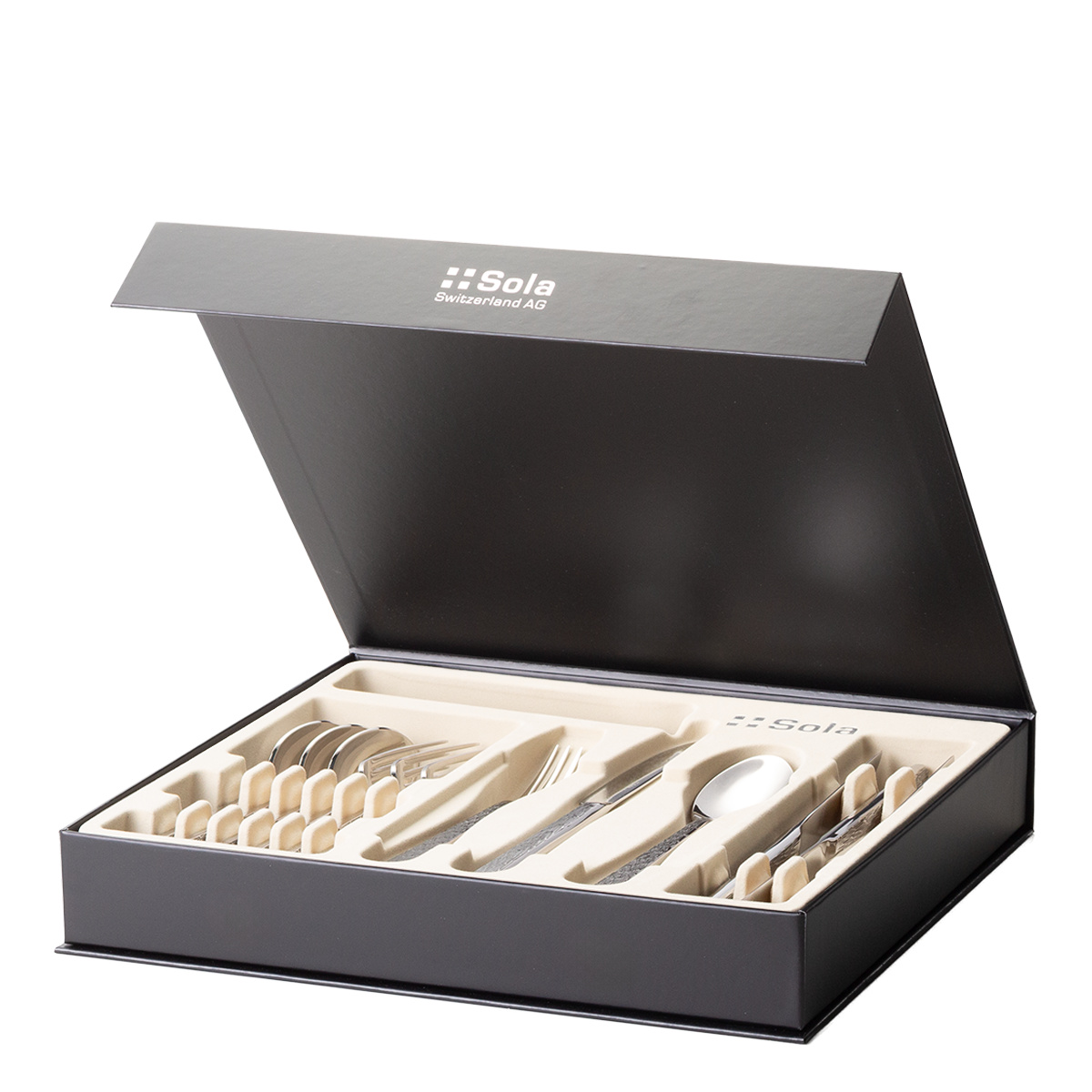 Set de couverts 16 pcs – Sardegna Waterfall manche en graphite