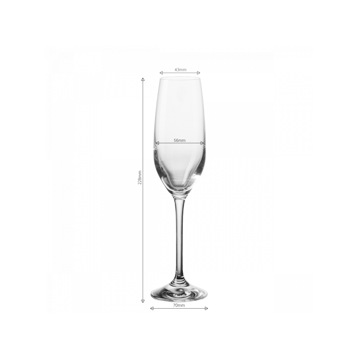 Flûtes à champagne 205 ml set de 4 - Univers Glas Lunasol META Glass
