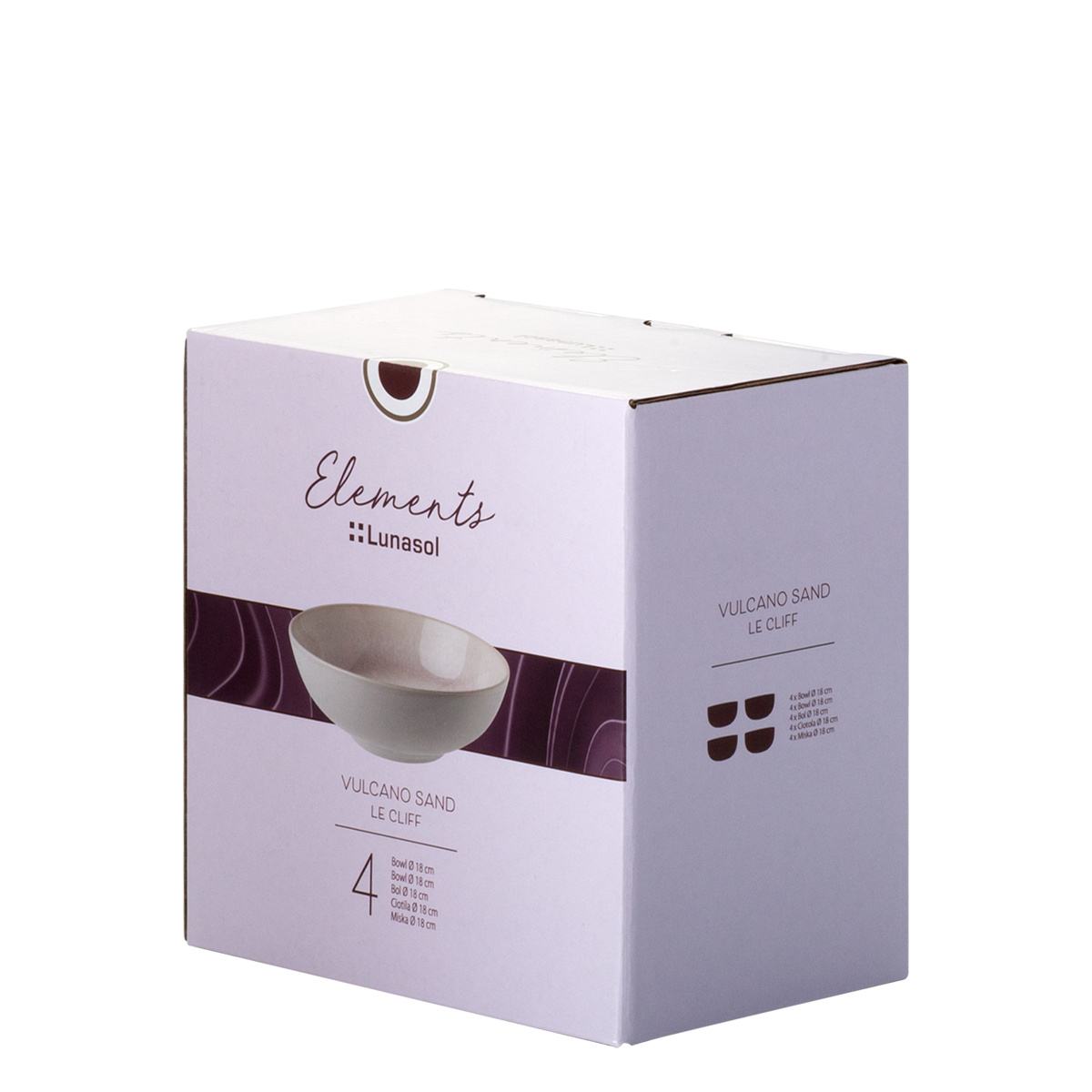 Set de 4 bols | Vulcano Sand le cliff
