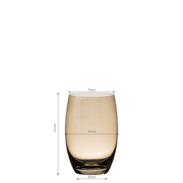 Verres Tumbler taupe 460 ml 6 pcs - Optima Glas Lunasol