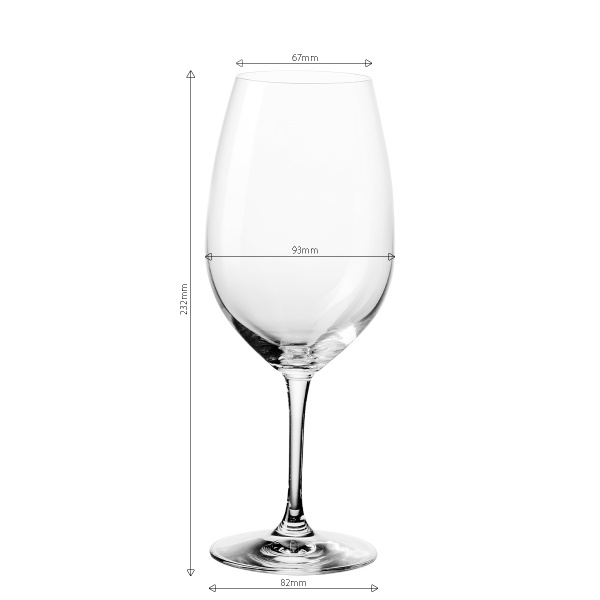 Verres à vin rouge 650 ml set de 4 - Benu Glas Lunasol META Glass