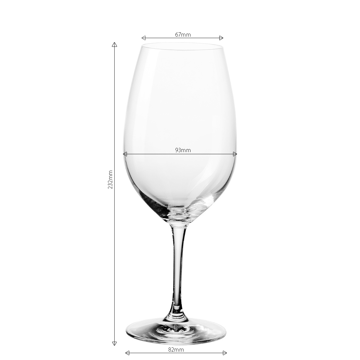 Verres à vin rouge 650 ml set de 4 - Benu Glas Lunasol META Glass