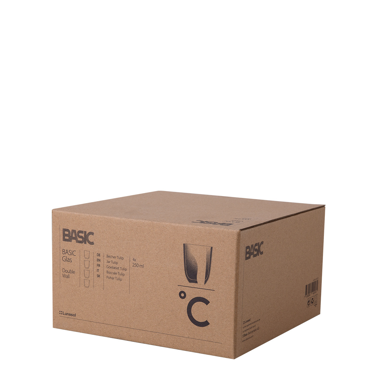 Verre BASIC Glas Double Wall 250 ml - set de 4 pièces