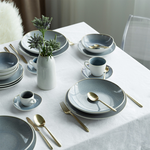 Assiette creuse Coupe 25 cm Glacial Ice | Lunasol