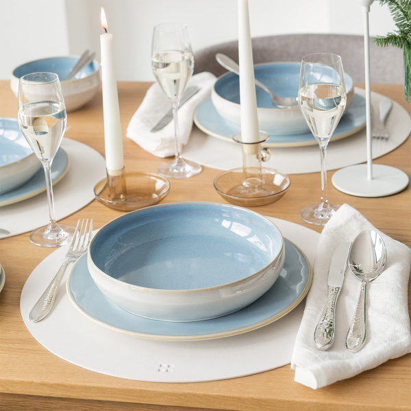 Assiette plate Coupe 28 cm - Gaya Elements Glacial Ice North