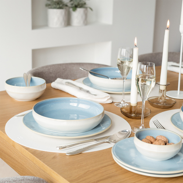 Assiette plate Coupe 22 cm - Gaya Elements Glacial Ice North