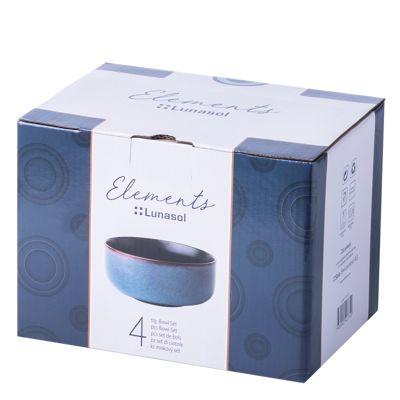 Set de 4 bols en céramique – Elements Night