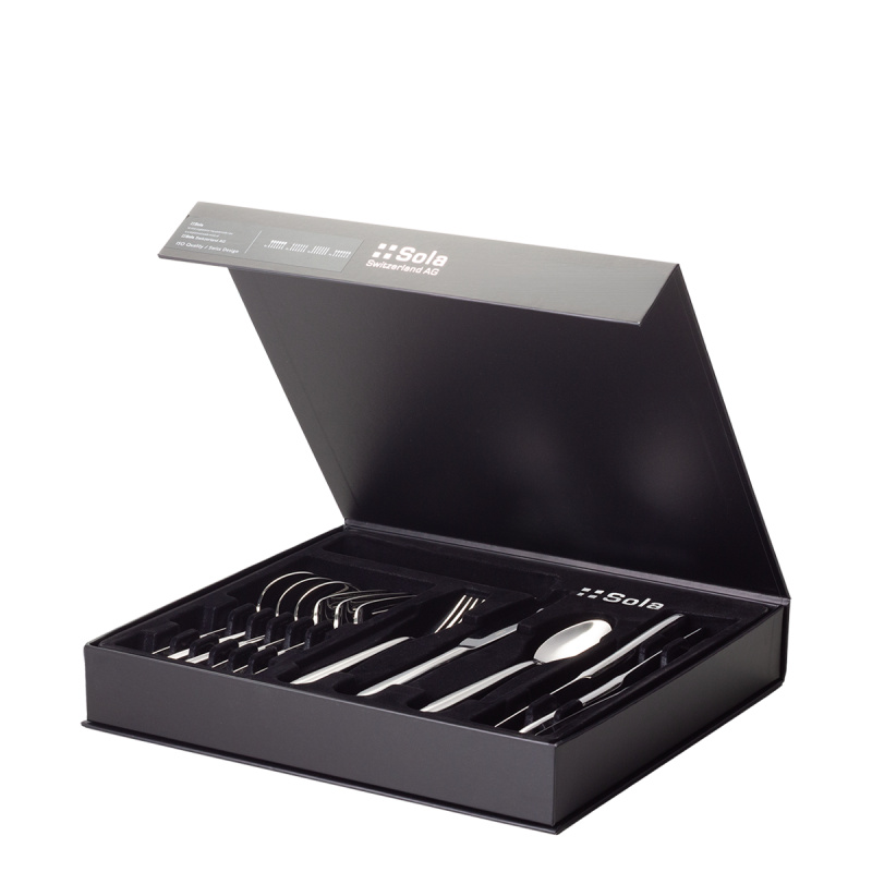 Ménagère 16 pièces - Montevideo brillant en coffret magnétique
