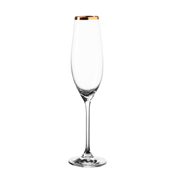 Flûte à champagne avec bord doré 210 ml - Premium Glas Crystal