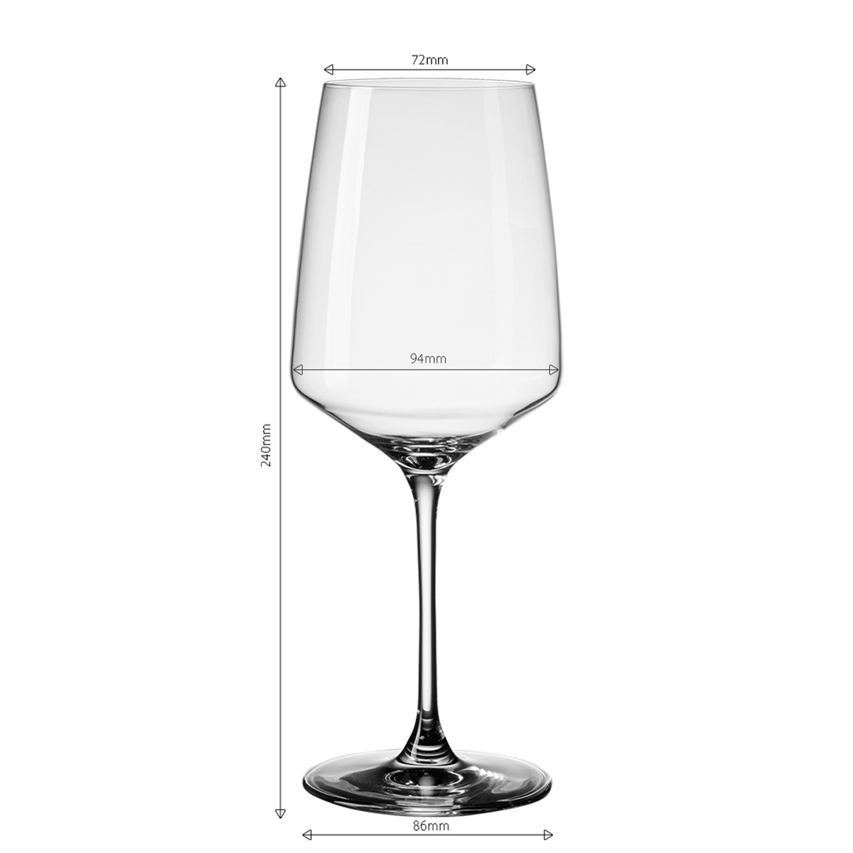 Verres à vin Rioja 650 ml 4 pièces | 21st Glas Lunasol