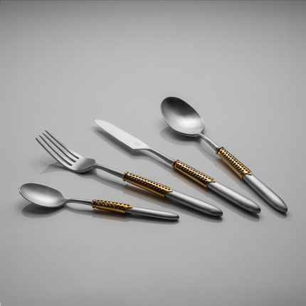 Ménagère 24 pièces | Gaya Exeter Gold Sleeve