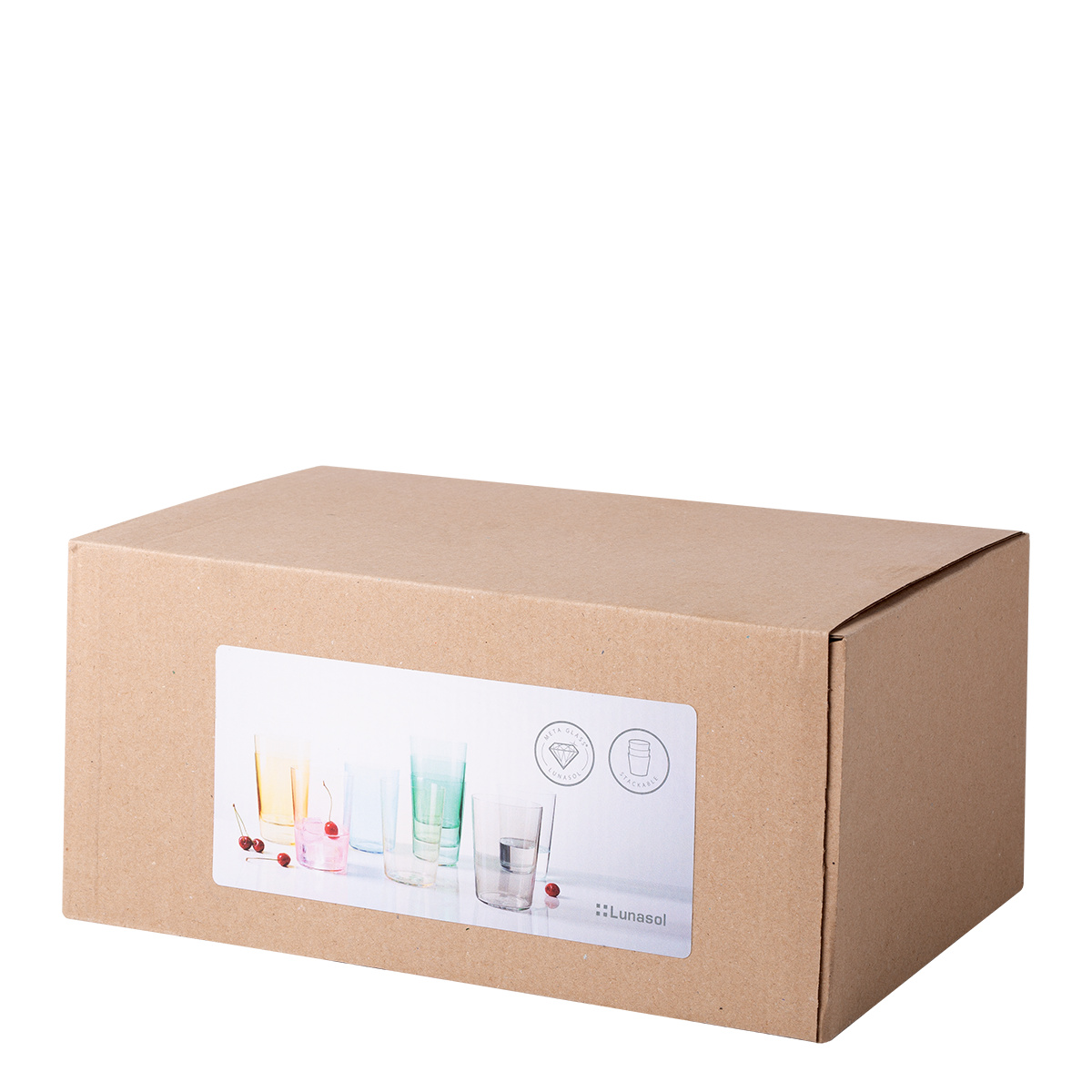 Ensemble de 6 verres à long drink en verre 21st Century Glas Lunasol Color Mix de 515 ml