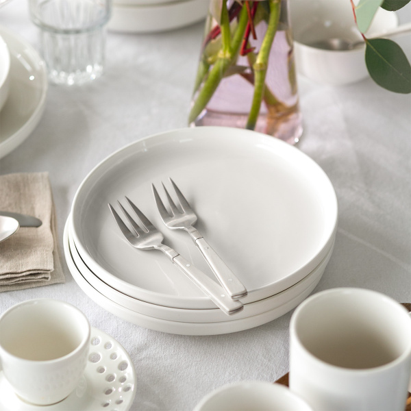Assiette à dessert Coupe blanc 20 cm – Flow