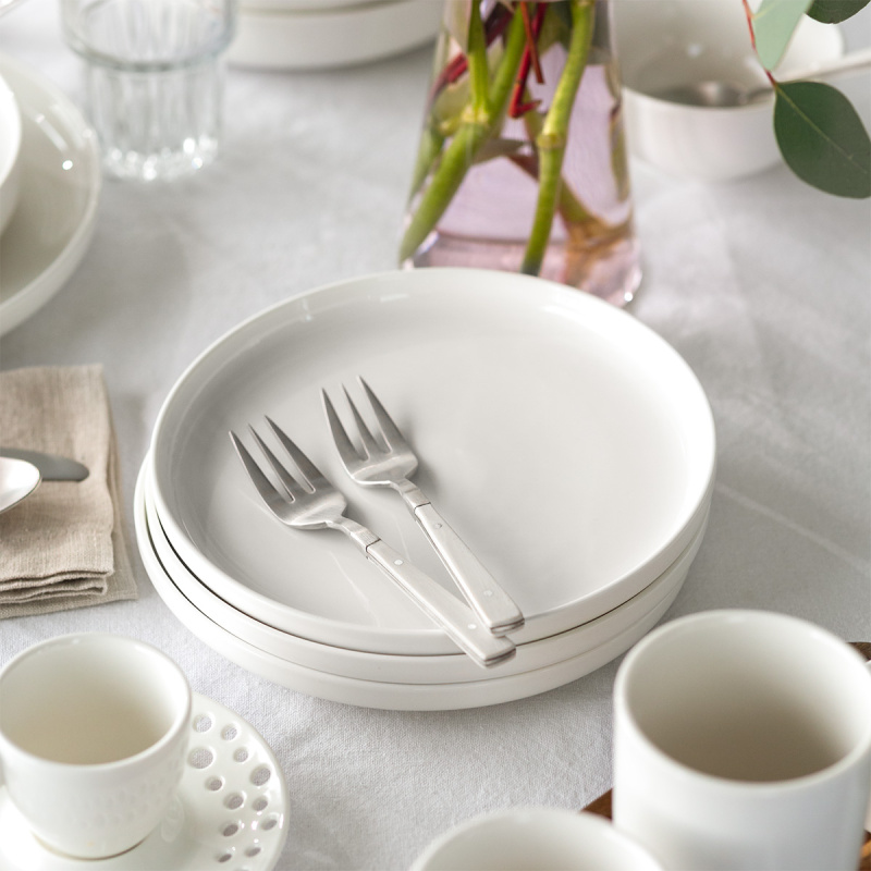 Assiette à dessert Coupe blanc 20 cm – Flow