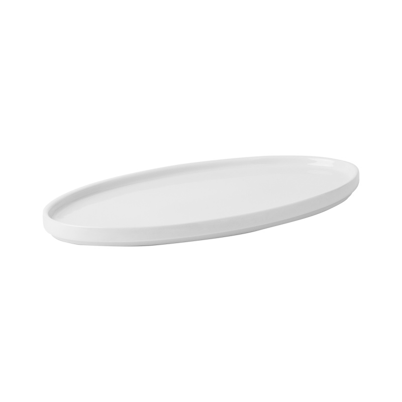 Assiette plate ovale U-Coupe 30.5 x 15.5 cm - FLOW Lunasol white