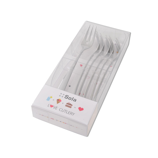 Fourchettes à gâteau avec cœur 6 pièces | Love Cutlery