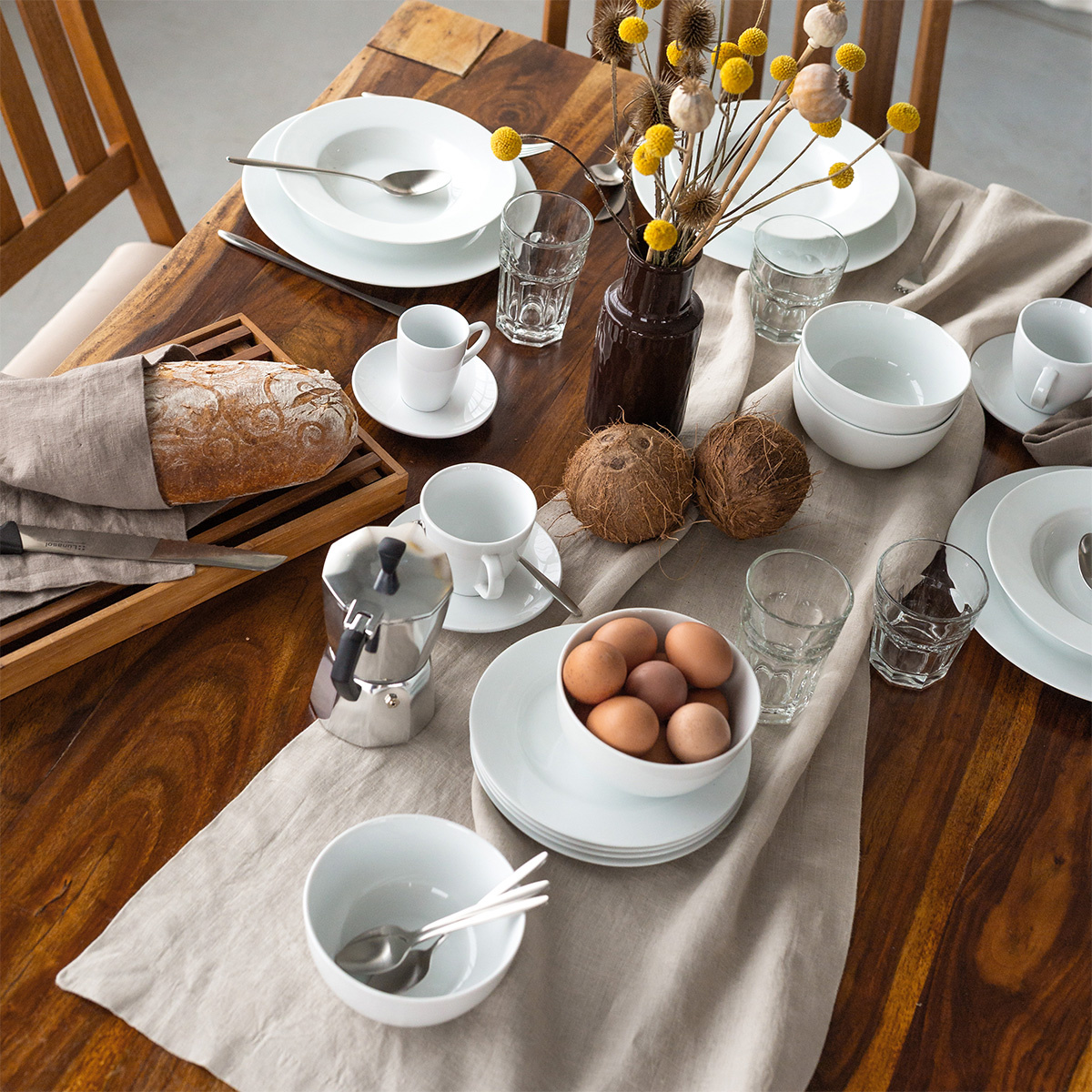 Assiette creuse set 4 pcs - BASIC