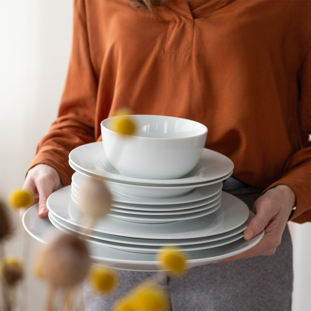 Assiette creuse set 4 pcs - BASIC