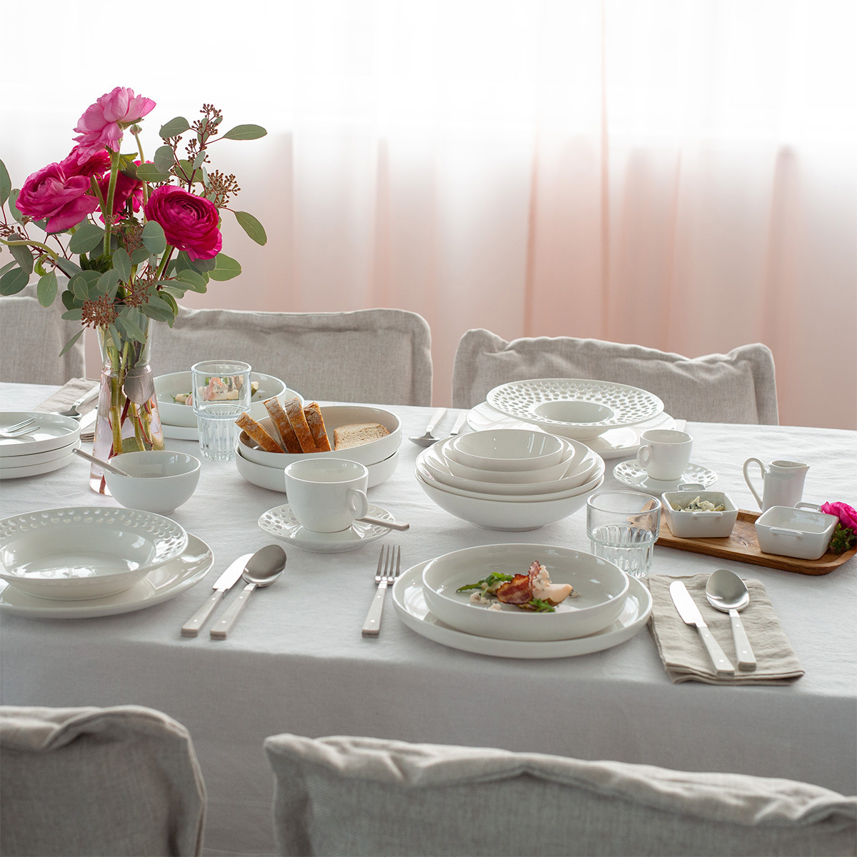 Assiette plate Coupe blanche 25 cm – Flow