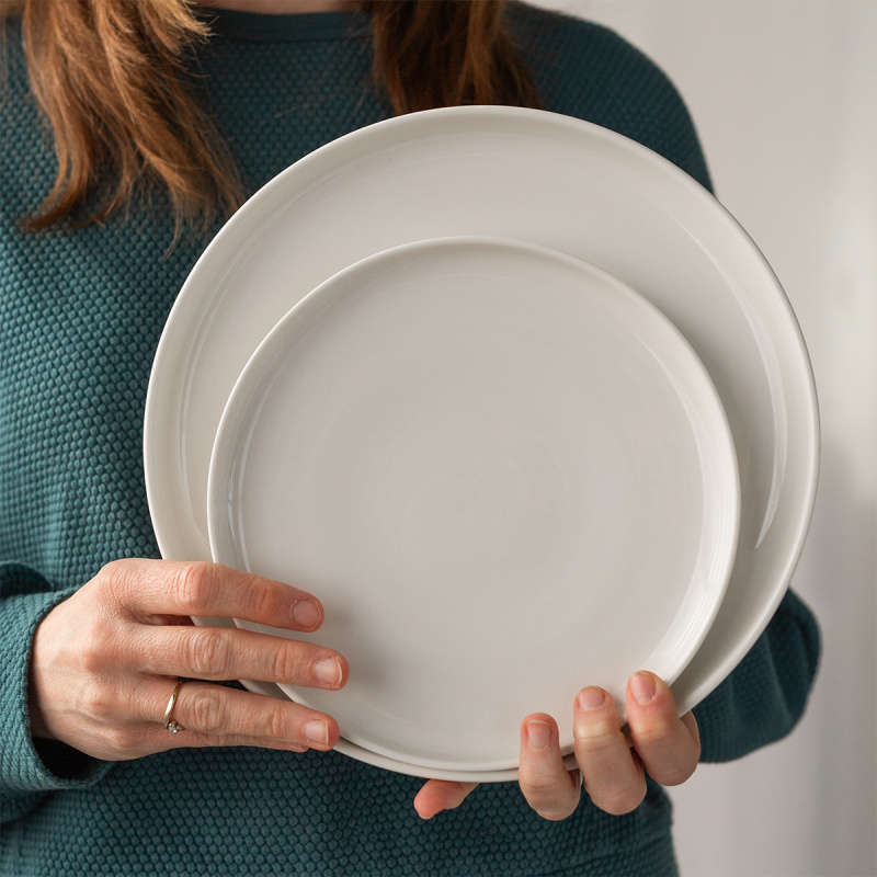 Assiette à dessert Coupe blanc 20 cm – Flow