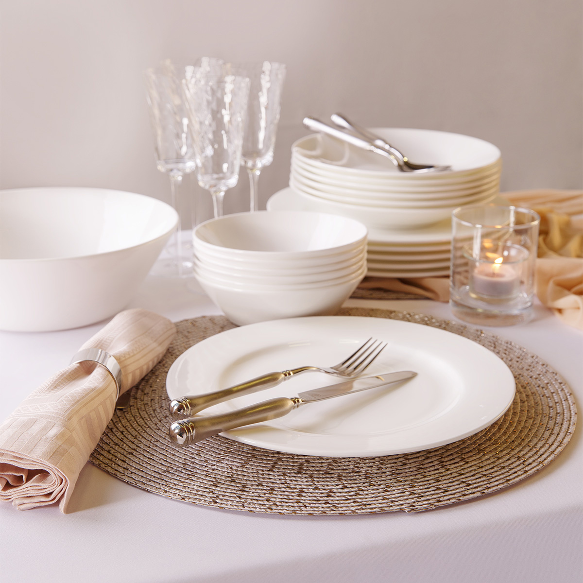 Service en porcelaine 19 pièces – Premium Platinum Line