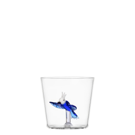 Verre avec oiseau tropical bleu | Ichendorf