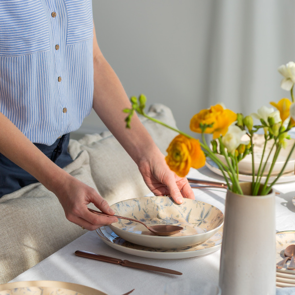 Set de 12 assiettes — Elements Vulcano Sand Eden