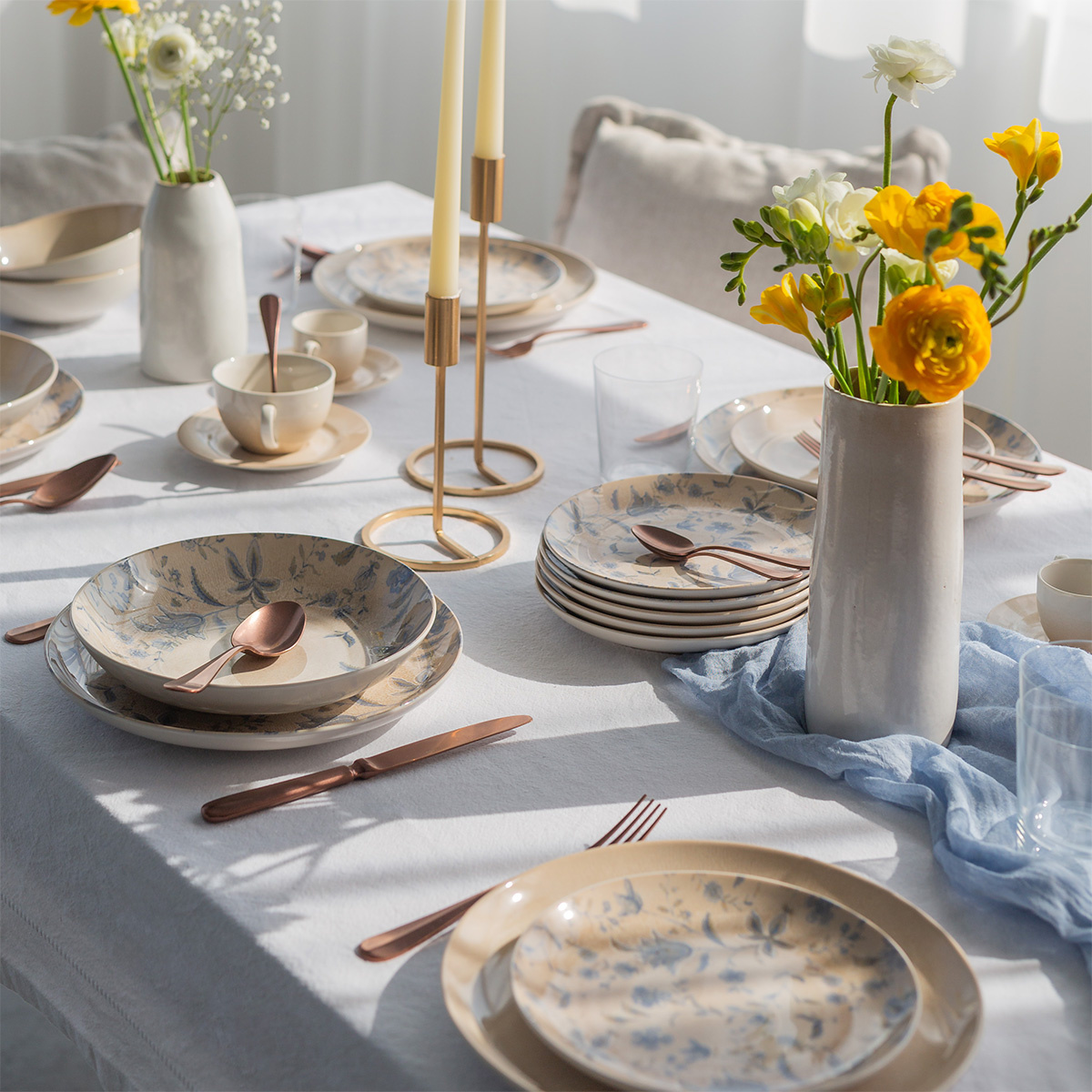 Set de 12 assiettes — Elements Vulcano Sand Eden