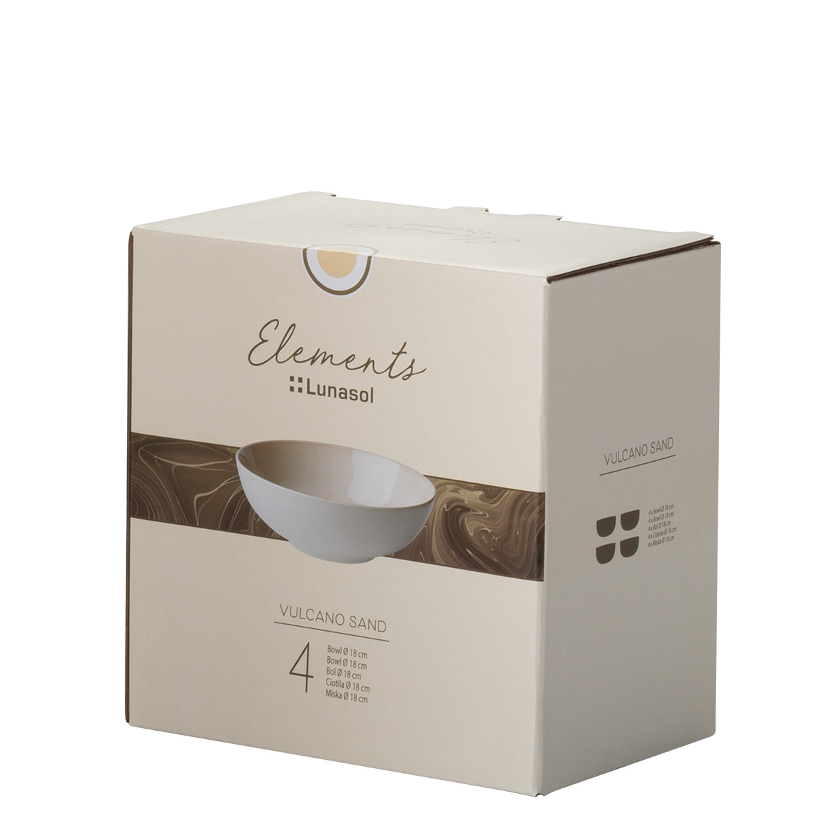 Set de 4 bols | Elements Vulcano Sand