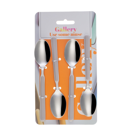 Set de 4 cuillères à café - Gallery beige