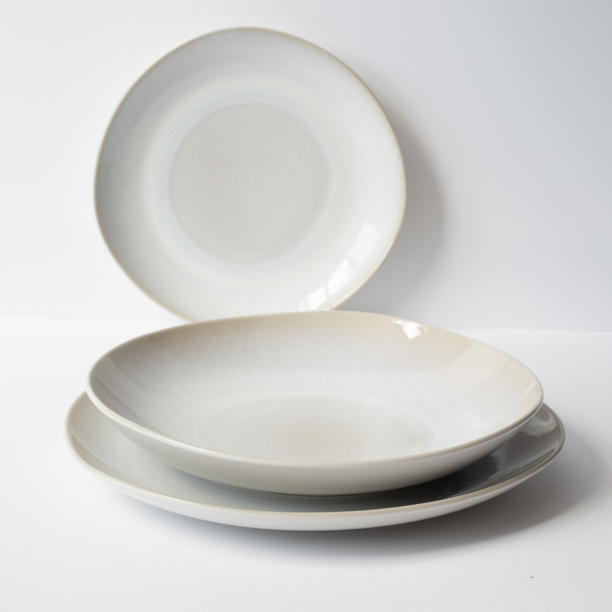 Set d'assiettes en céramique 12 pcs – Elements North Organic