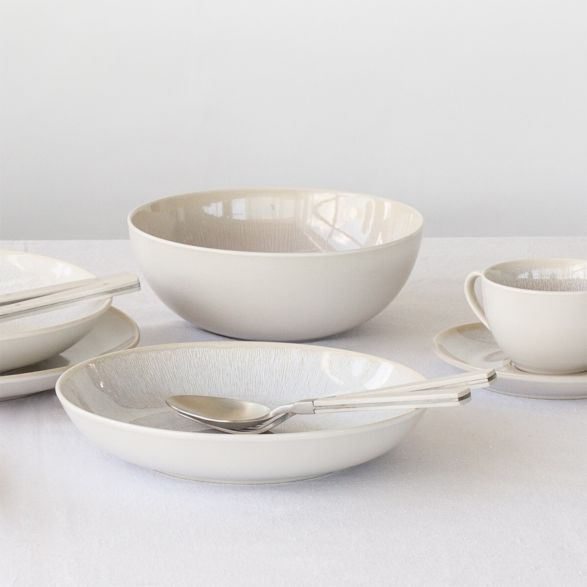 Assiette creuse, ronde, Coupe, 23 cm, set de 4 pièces, Elements North