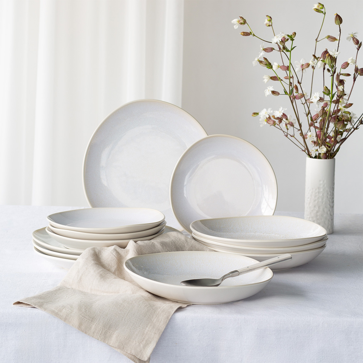 Set d'assiettes en céramique 12 pcs – Elements North Organic