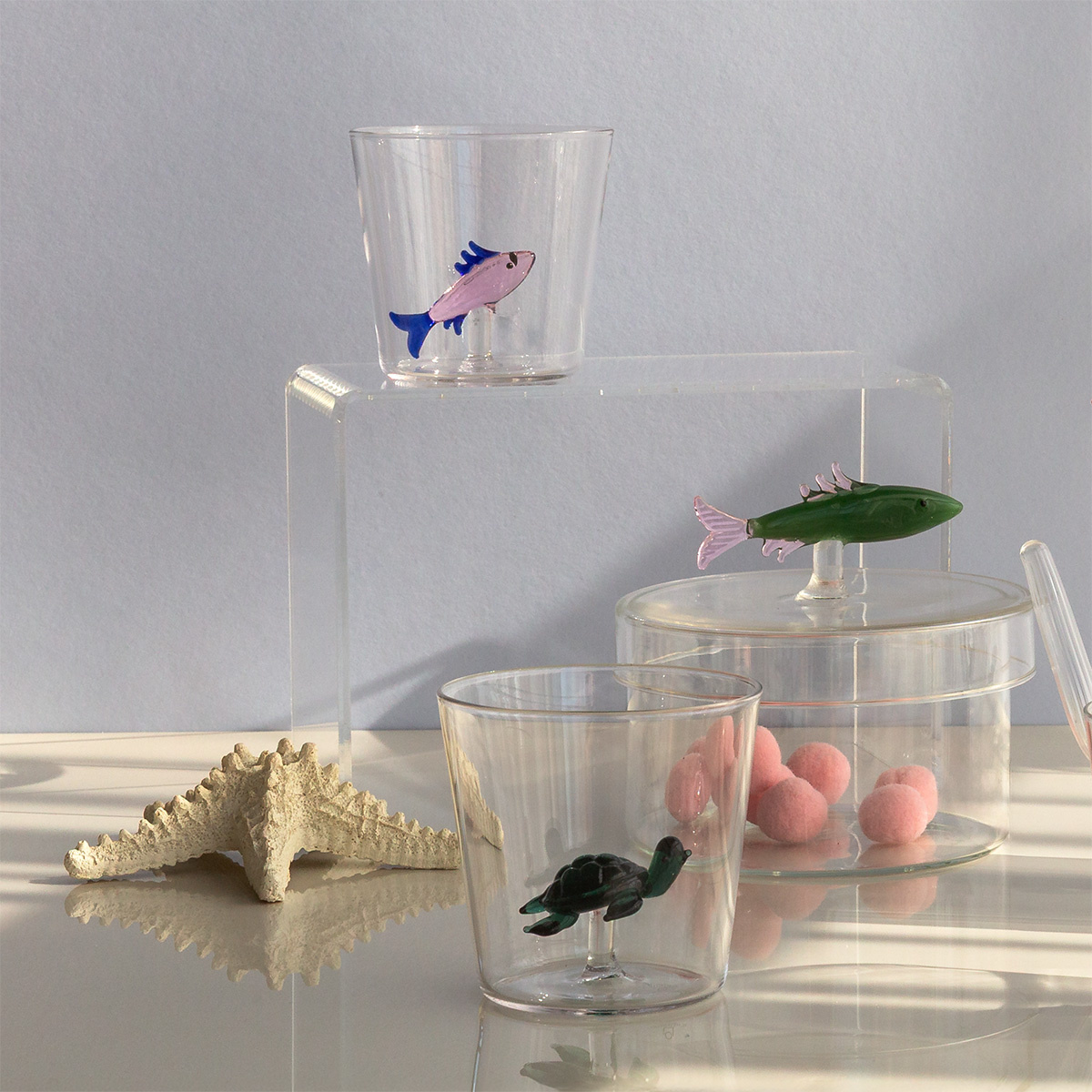 Verre avec sardine rose | Ichendorf
