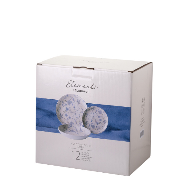 Set de 12 assiettes — Elements Vulcano Sand Eden