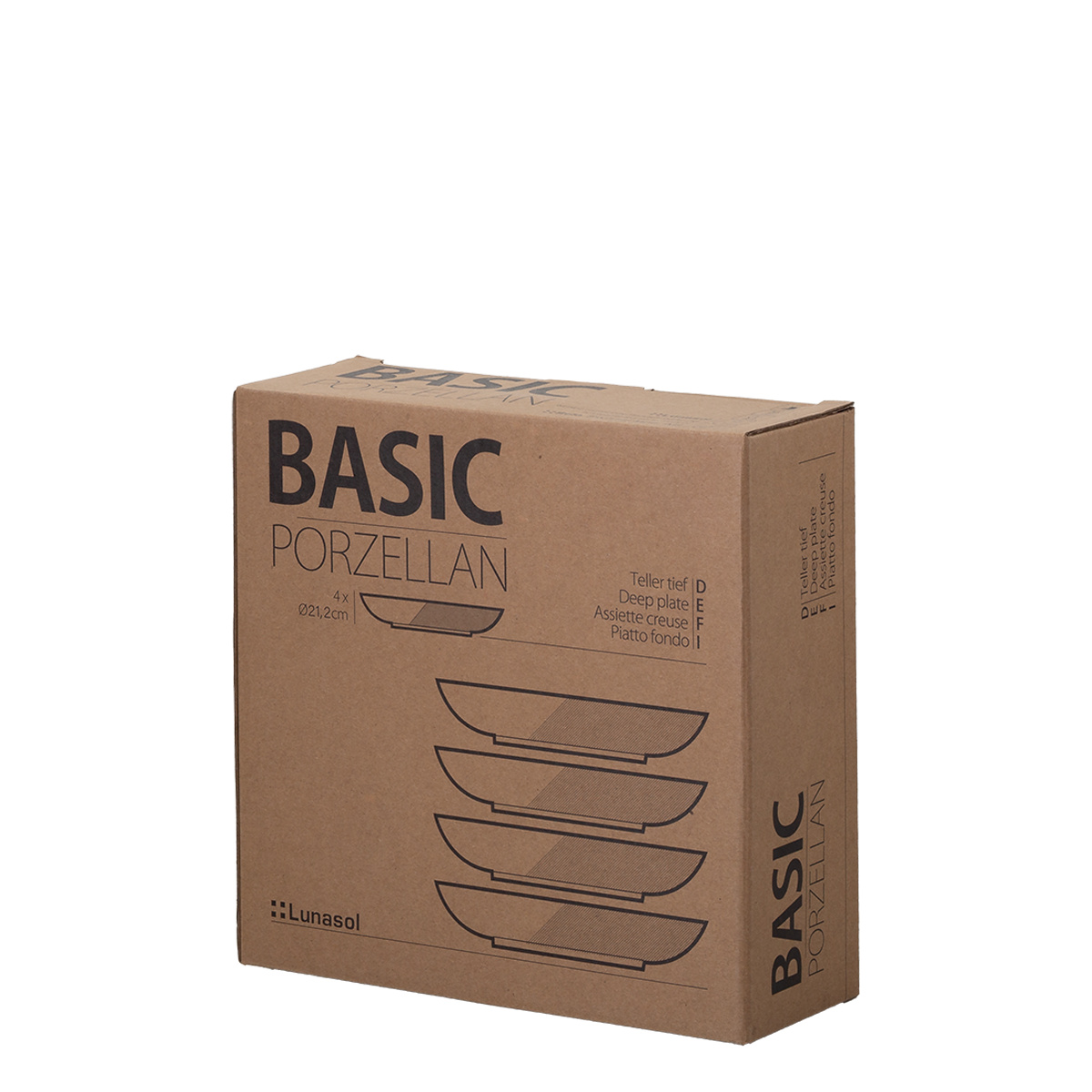 Assiette creuse coupe 20,5 cm set de 4 - Basic