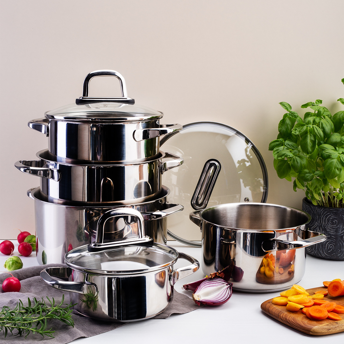 Set de casseroles 5 pièces - Saturn Lunasol