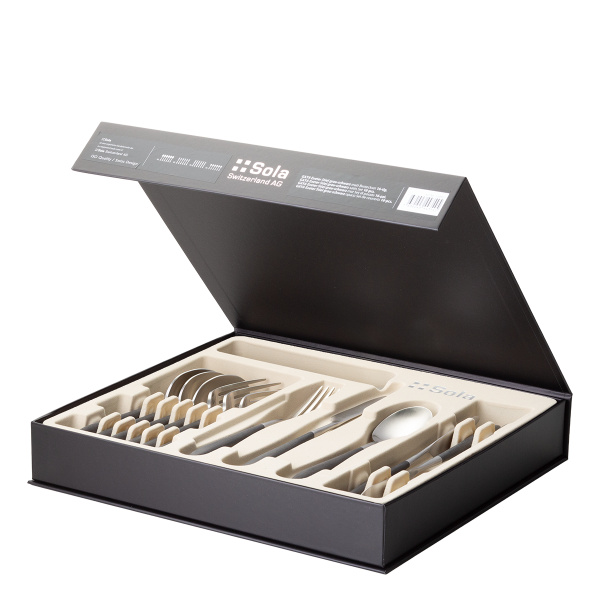 Set de couverts 16 pcs – GAYA Exeter manche gris-noir mat