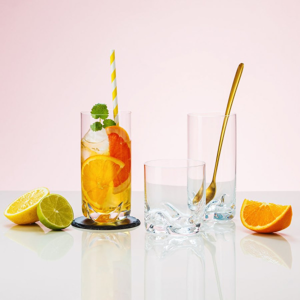 Verres à fond gris Tumbler 300 ml set de 6 - Anno Glas Lunasol Color