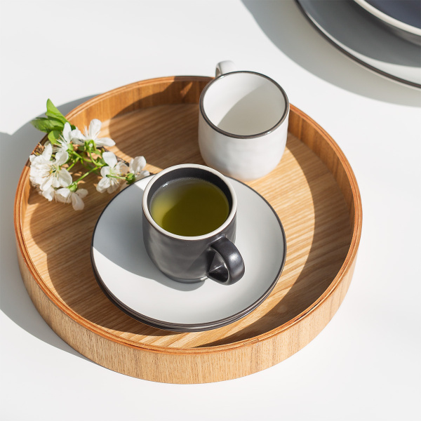 Tasse à café 240 ml — Elements Yin & Yang black