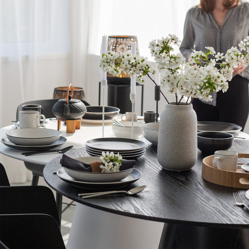 Set d’assiettes 12 pcs — Elements Yin & Yang white