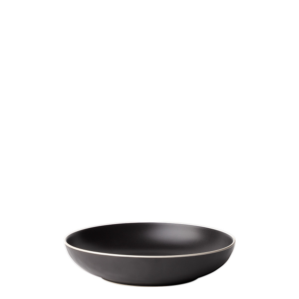 Assiette creuse 22,8 cm — Elements Yin & Yang black