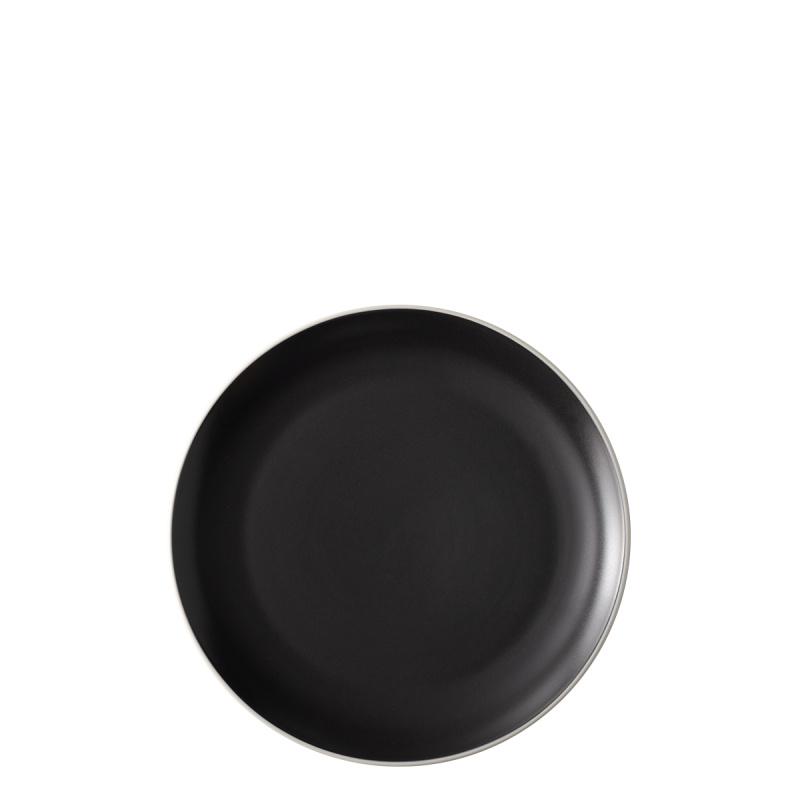 Assiette plate 22 cm — Elements Yin & Yang black