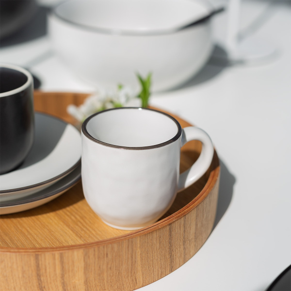 Tasse à café 240 ml — Elements Yin & Yang white