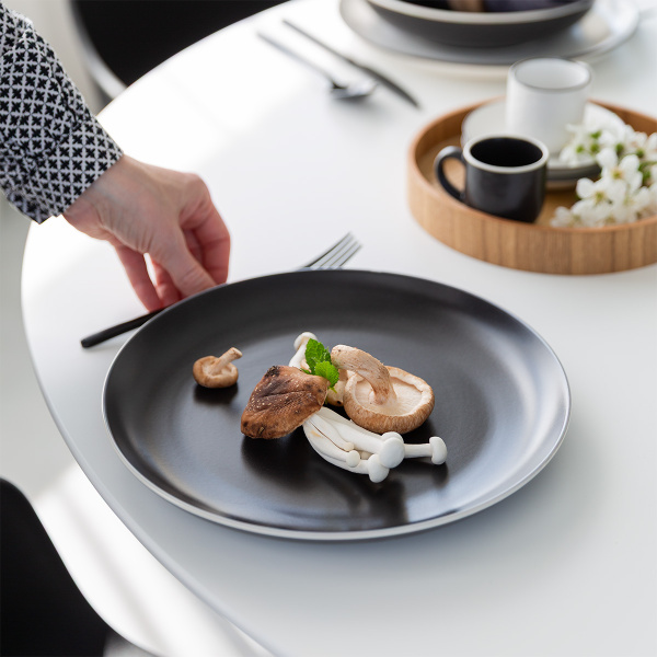 Service d'assiettes 18 pièces | Elements Yin & Yang black