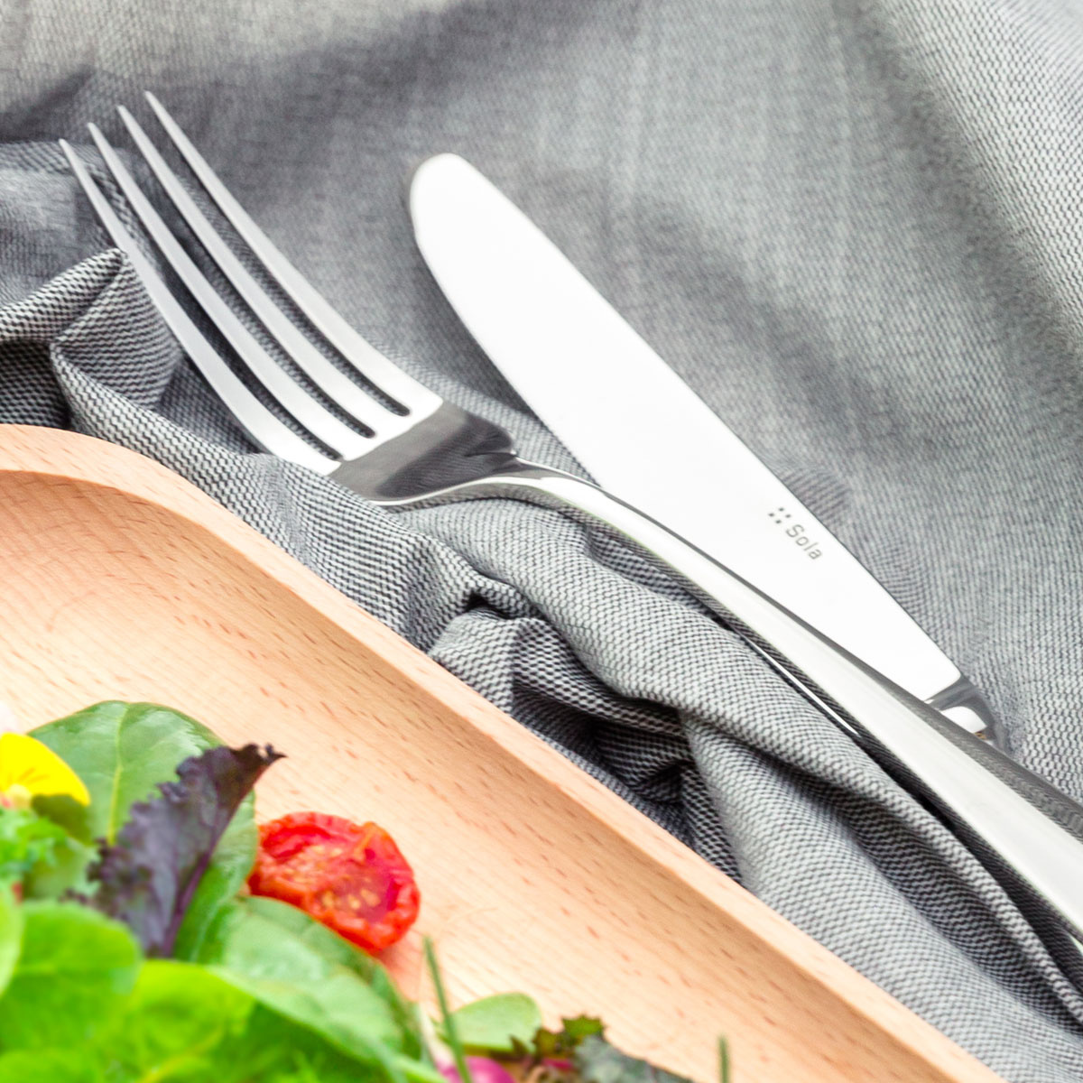 Set de couverts 60 pcs manche plein – Baguette Gastro