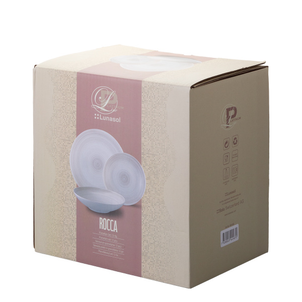 Service d'assiettes 12 pièces | Premium Platinum Line Rocca