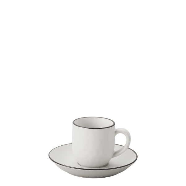 Soucoupe à moka 12,2 cm — Elements Yin & Yang white