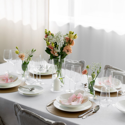 Set de vaisselle de démarrage 60 pièces | Premium Platinum gold